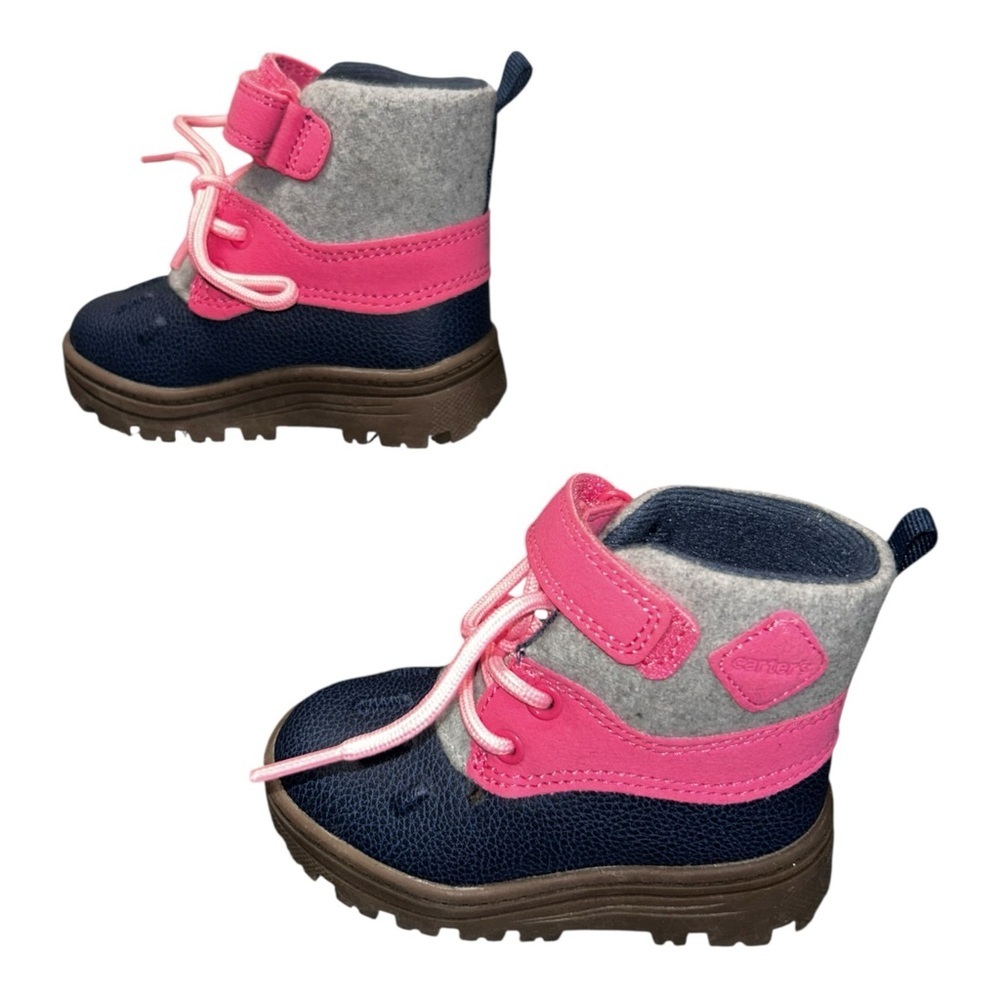 CARTER’S Toddler Pink and Grey Duck Boots – Size 5 | NWOT (New Without Tags) - Picture 3 of 8